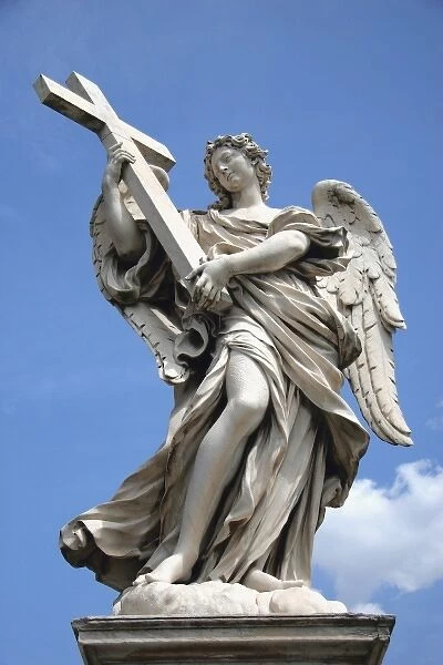 Baroque Art. Angel. Statue. Work by Giamlorenzo Bernini, 1669. Sculptures that decorated the St