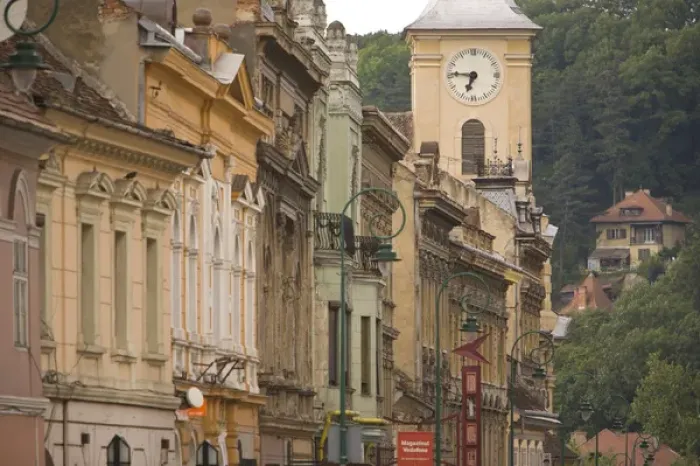 Framed Print : Baroque Old Town of Brasov, Romania, Eastern Europe