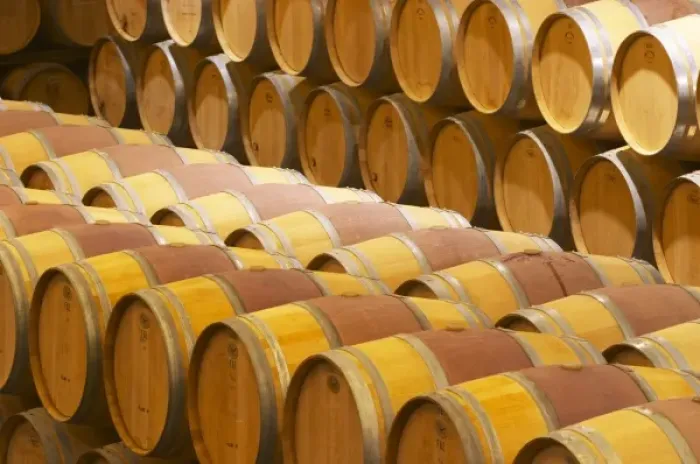 Framed Print : The barrel aging cellar with rows of barriques Chateau Paloumey Haut-Medoc Ludon Framed Print : The barrel aging cellar with rows of barriques Chateau Paloumey Haut-Medoc Ludon