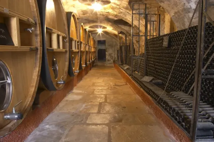 Framed Print : Barrels of wine aging in the cellar Piles of old bottles aging in the cellar Chateau Vannieres Framed Print : Barrels of wine aging in the cellar Piles of old bottles aging in the cellar Chateau Vannieres