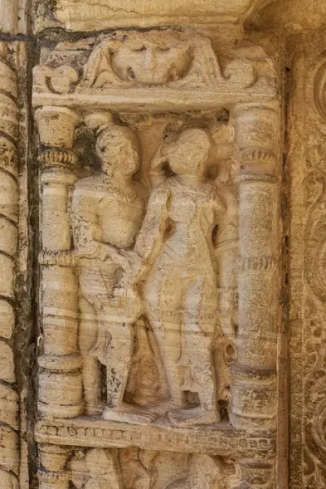 Framed Print : Bas relief. Chittaurgarh Citadel. 6th century. Rajasthan. India