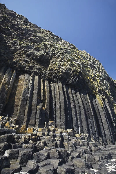 Basalt Columns by Fingals Cave, Staffa, off Isle of Mull, Scotland, United Kingdom