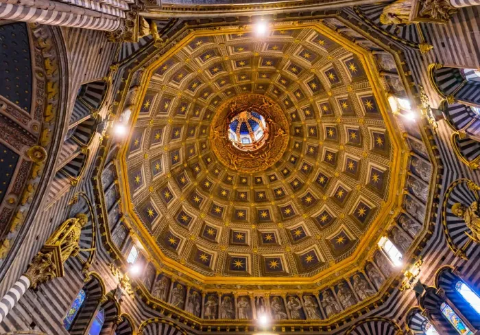 Framed Print : Basilica Golden Dome Cathedral, Siena, Italy. Cathedral completed from 1215 to 1263 Framed Print : Basilica Golden Dome Cathedral, Siena, Italy. Cathedral completed from 1215 to 1263
