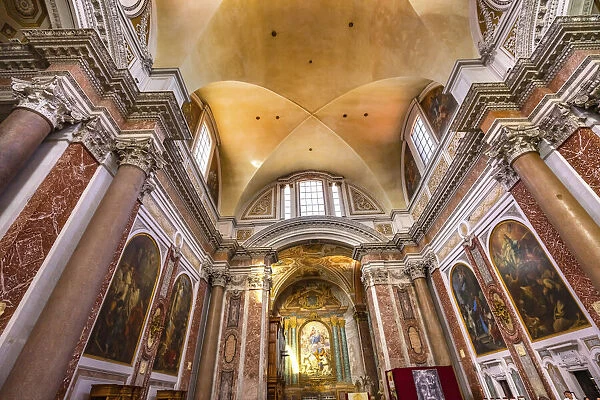 Basilica Saint Mary Angels and Martyrs, Rome, Italy. Church designed by Michelangelo