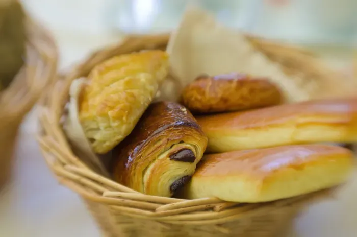 Framed Print : Basket of pastries, Paris, France Framed Print : Basket of pastries, Paris, France