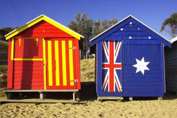 Framed Print : Bathing Boxes, Middle Brighton Beach, Port Phillip Bay, Melbourne, Victoria, Australia Framed Print : Bathing Boxes, Middle Brighton Beach, Port Phillip Bay, Melbourne, Victoria, Australia
