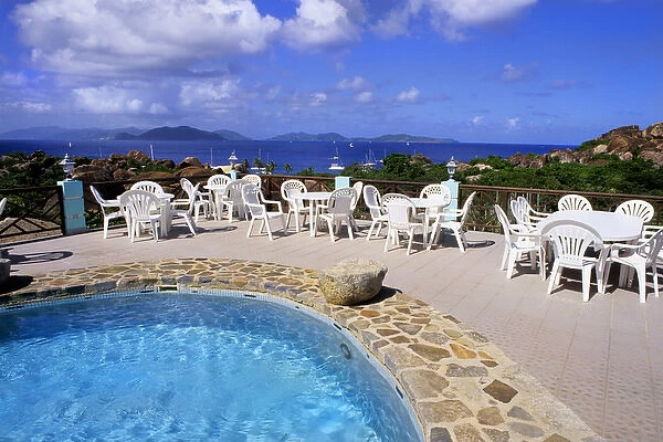 Top of the Baths Restaurant and pool at The Baths of Virgin Gorda in British Virgin