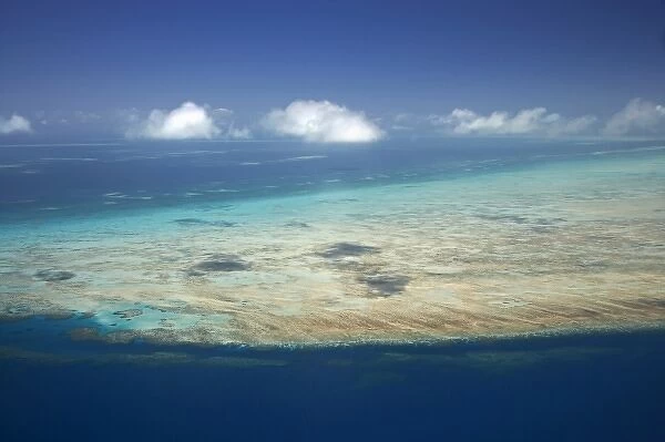 Batt Reef, Great Barrier Reef Marine Park, North Queensland, Australia - aerial