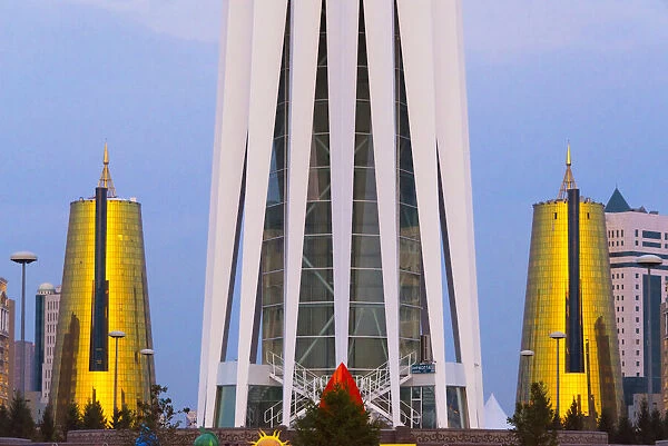 Bayterek Tower with the Golden Towers, Astana, Kazakhstan