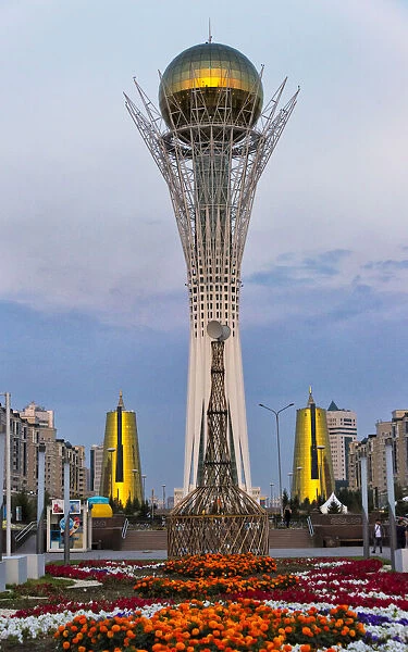 Bayterek Tower with the Golden Towers, Astana, Kazakhstan