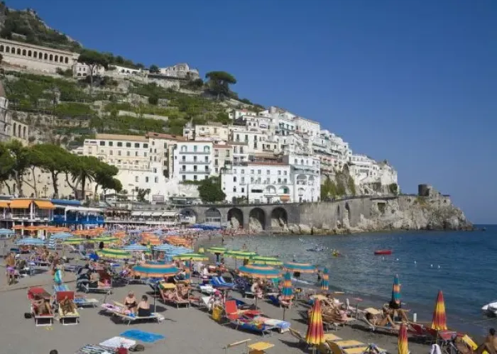 Framed Print : Beach at Amalfi, Campania, Italy Framed Print : Beach at Amalfi, Campania, Italy