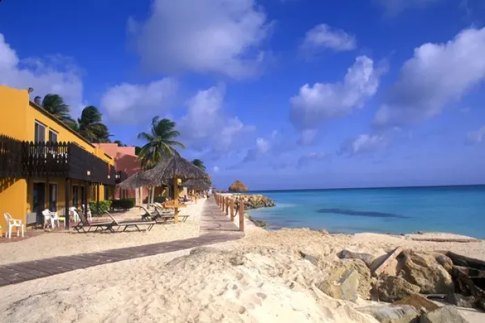 Framed Print : Beach and Ocean view of Divi Tamarian Resort in Aruba Framed Print : Beach and Ocean view of Divi Tamarian Resort in Aruba