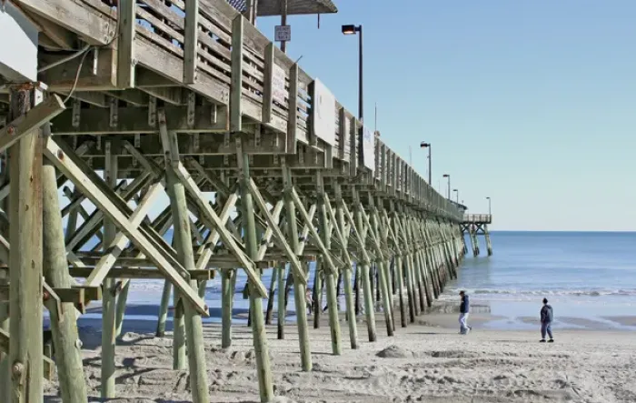 Framed Print : Beach pier near Myrtle Beach South Carolina Framed Print : Beach pier near Myrtle Beach South Carolina