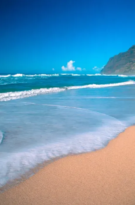 Framed Print : Beach scene on Kauai, Hawaii. Barking Sands beach. wave, water, ocean, coast Framed Print : Beach scene on Kauai, Hawaii. Barking Sands beach. wave, water, ocean, coast
