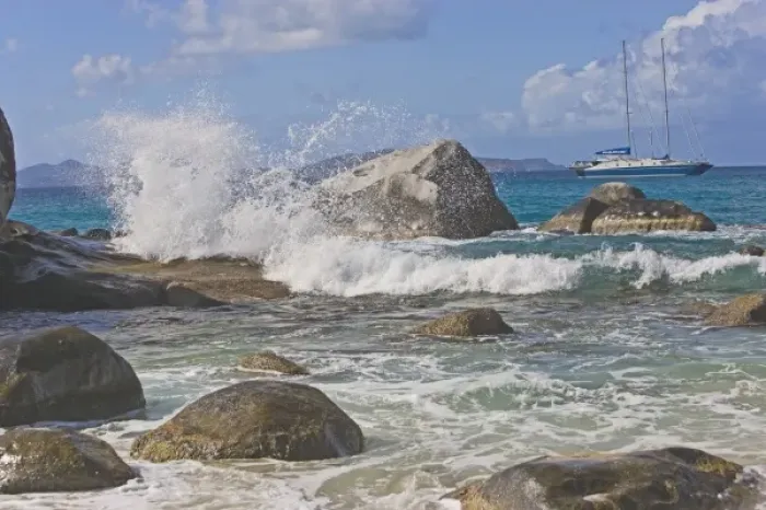 Framed Print : Beach side at Virgin Gorda, British Virgin Islands