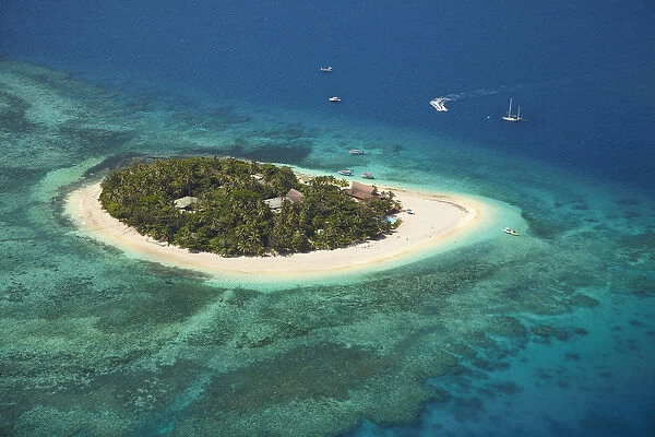 Beachcomber Island Resort, Mamanuca Islands, Fiji, South Pacific - aerial