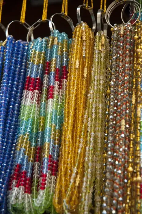 Framed Print : Beads for sale, Pushkar, Rajasthan, India