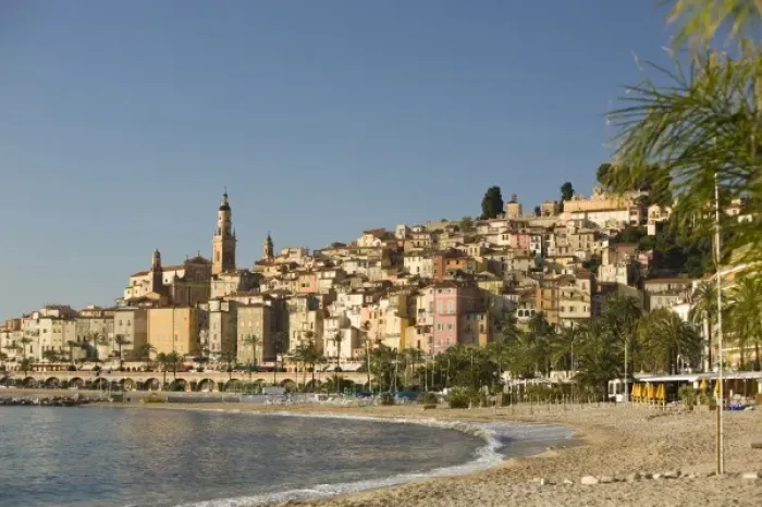 Framed Print : Beausoleil Village on the coastline of Southern France. Near the Italian border Framed Print : Beausoleil Village on the coastline of Southern France. Near the Italian border