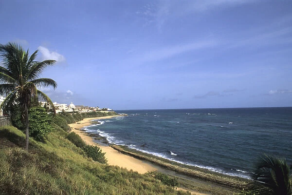 Beautiful beach next to El Morro in Old San Juan Puerto Rico USA