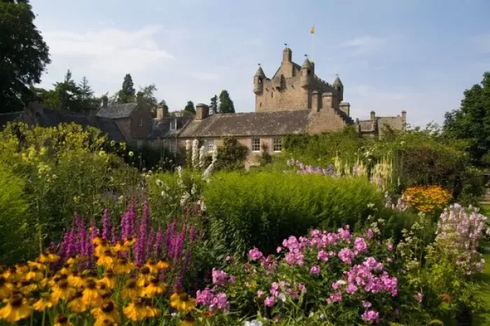 Framed Print : Beautiful gardens and famous castle in Scotland called the Cawdor Castle in Cawdor