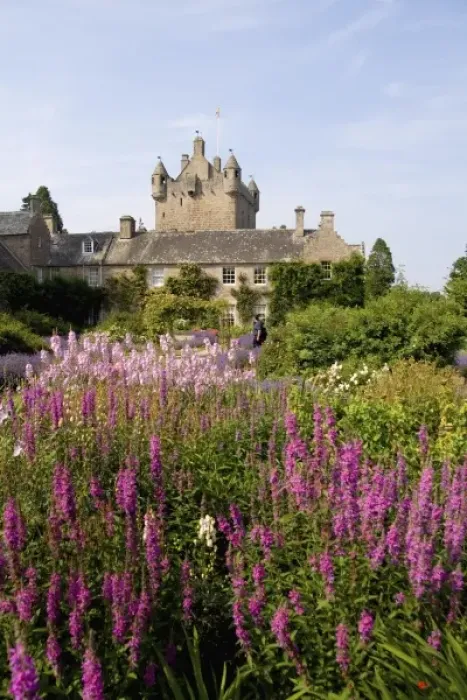 Framed Print : Beautiful gardens and famous castle in Scotland called the Cawdor Castle in Cawdor Framed Print : Beautiful gardens and famous castle in Scotland called the Cawdor Castle in Cawdor