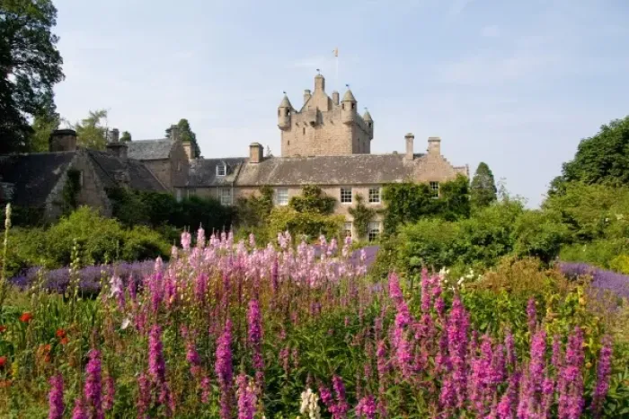 Framed Print : Beautiful gardens and famous castle in Scotland called the Cawdor Castle in Cawdor Framed Print : Beautiful gardens and famous castle in Scotland called the Cawdor Castle in Cawdor