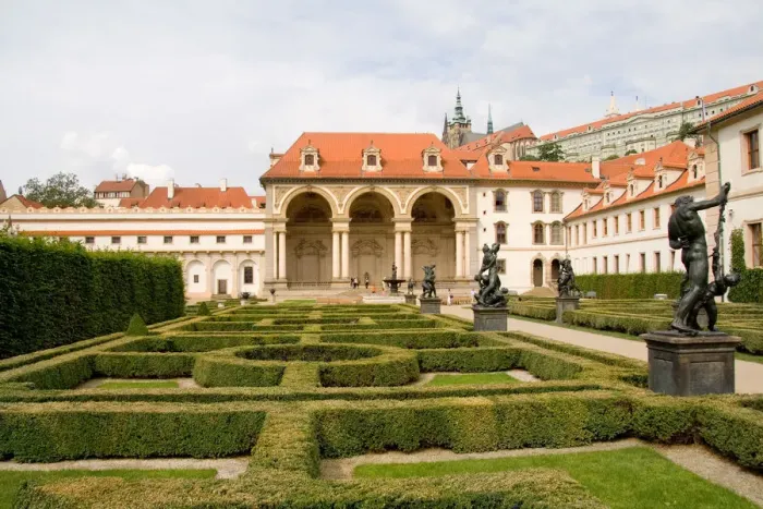 Framed Print : Beautiful gardens in the Wallenstein Gardens in the beautiful famous Old Town district Framed Print : Beautiful gardens in the Wallenstein Gardens in the beautiful famous Old Town district