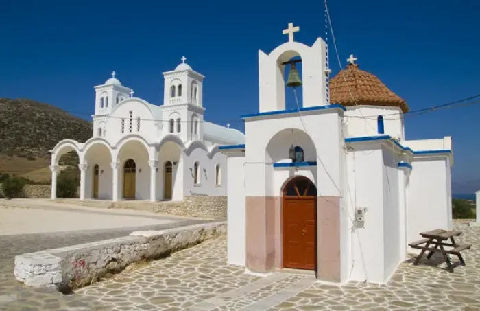 Framed Print : Beautiful island of Paros Greece in Greek Islands and beautiful church in small Framed Print : Beautiful island of Paros Greece in Greek Islands and beautiful church in small
