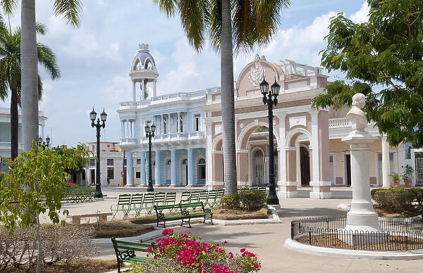 Beautiful main square in center of town of Cienfuegos Cuba