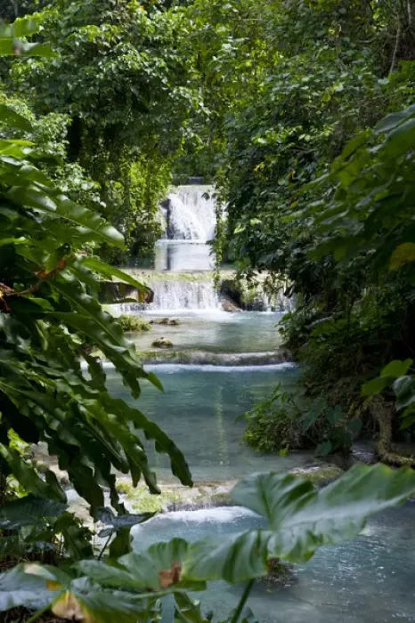 Framed Print : Beautiful Mele-Maat cascades in Port Vila, Island of Efate, Vanuatu, South Pacific