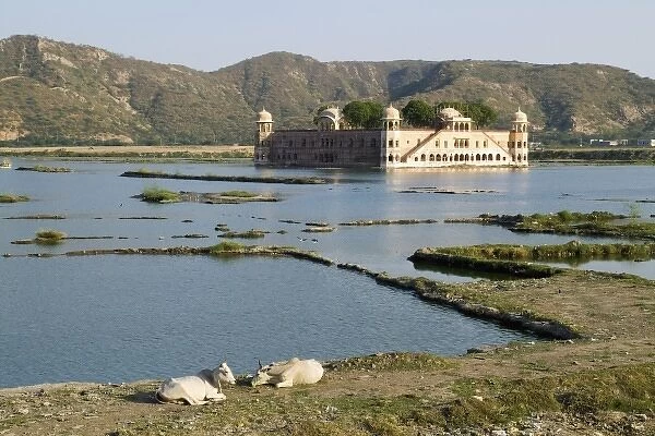 Beautiful peaceful Water Palace of Jal Mahal on the Man Sagar Lake in Jaipur Rajasthan