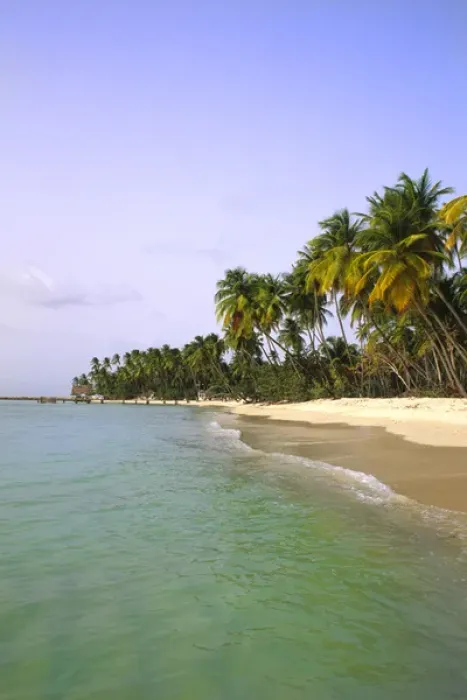 Framed Print : Beautiful remote Pigeon Point with beach and sand in small island of Tobago Caribbean Framed Print : Beautiful remote Pigeon Point with beach and sand in small island of Tobago Caribbean
