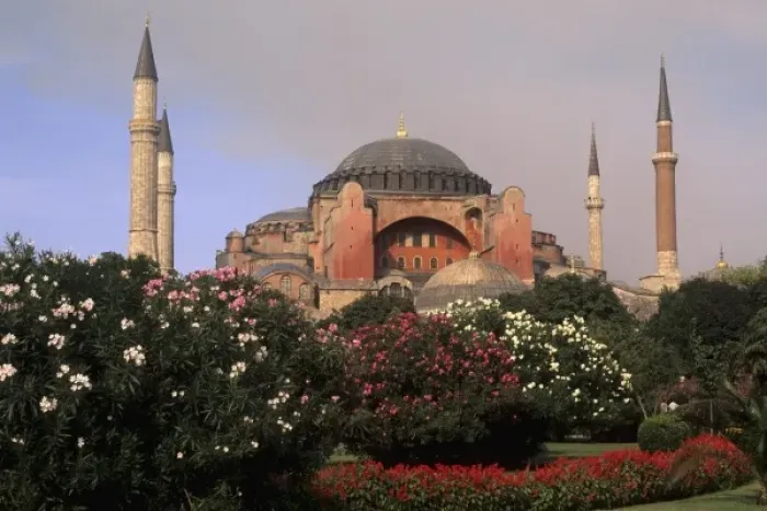 Framed Print : Beautiful Saint Sophia Church Hagai Sophia Built in 1453 in Istanbul Turkey