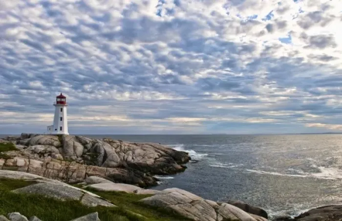 Framed Print : Beautiful sky and lighthouse in Peggys Cove in Nova Scotia Canada and rocks Framed Print : Beautiful sky and lighthouse in Peggys Cove in Nova Scotia Canada and rocks