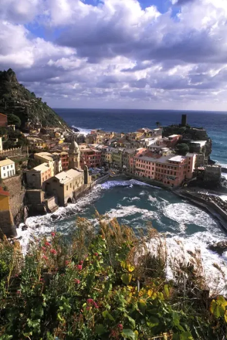 Framed Print : 04. Beautiful Village of Vernazza in the Cinque Terre Area of Italy along Ocean Framed Print : 04. Beautiful Village of Vernazza in the Cinque Terre Area of Italy along Ocean