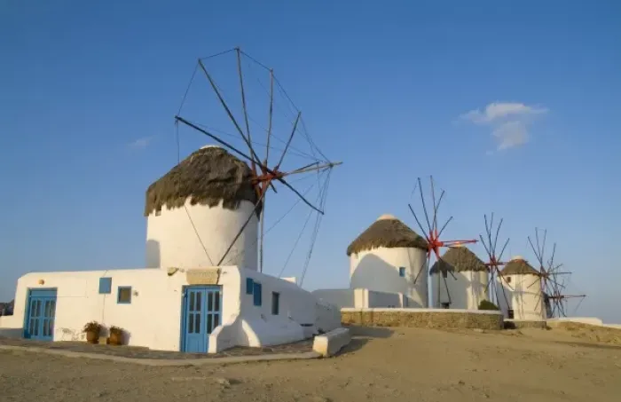 Framed Print : Beautiful windmills on the island of Mykonos, Greece Framed Print : Beautiful windmills on the island of Mykonos, Greece