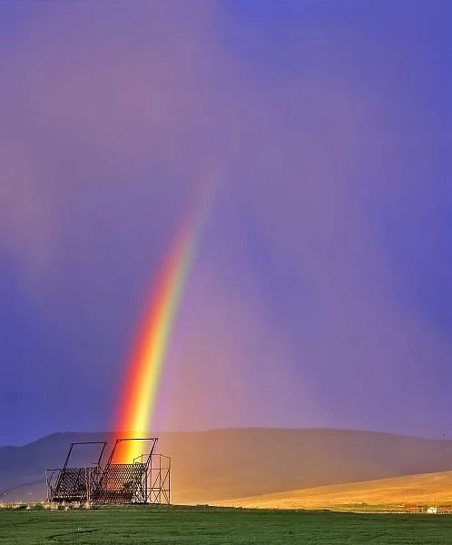 Beaverhaed Haystcker in rainbow in Big Hole Valley of Montana