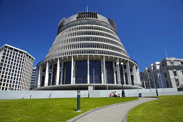The Beehive, Parliament Buildings, Wellington, North Island, New Zealand