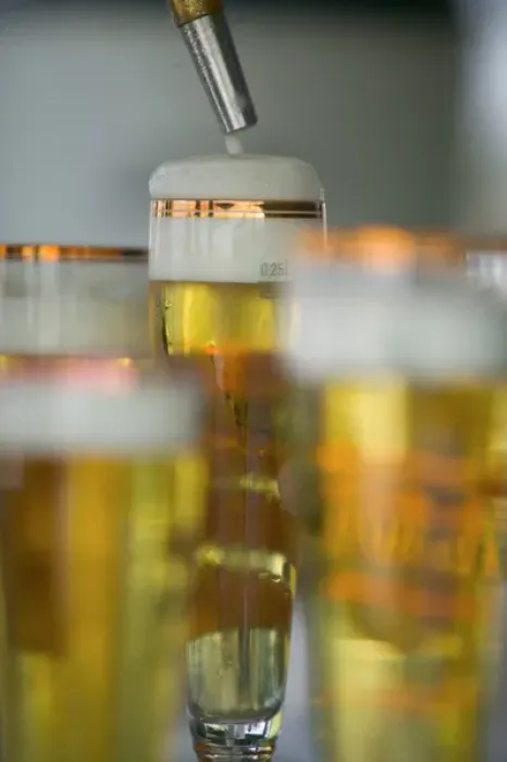 Framed Print : beer on tap