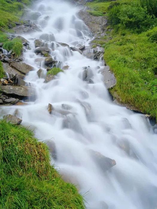 Framed Print : Beilstein waterfall. Otztal Alps in the Naturepark Otztal. Europe, Austria, Tyrol