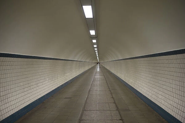 Belgium, Antwerp, St-Anna Tunnel, pedestrian tunnel under the Scheldt River