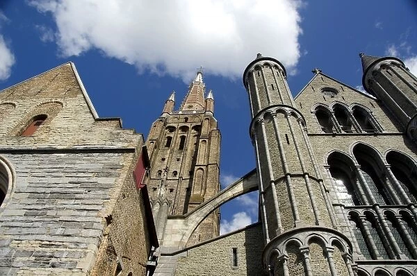 Belgium, Brugge (aka Brug or Bruge). UNESCO World Heritige Site. Early Gothic brickstone