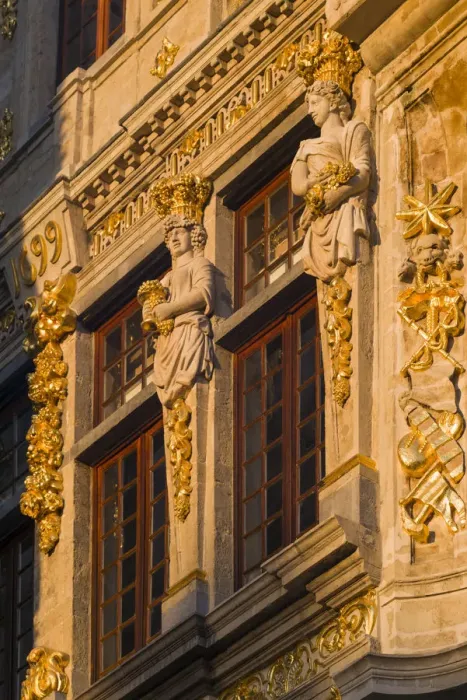 Framed Print : Belgium, Brussels, Grand Place, Guild Hall detail Framed Print : Belgium, Brussels, Grand Place, Guild Hall detail