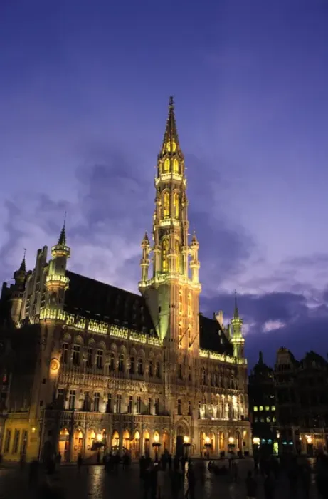 Framed Print : Belgium, Brussels, Grand Place, Hotel de Ville