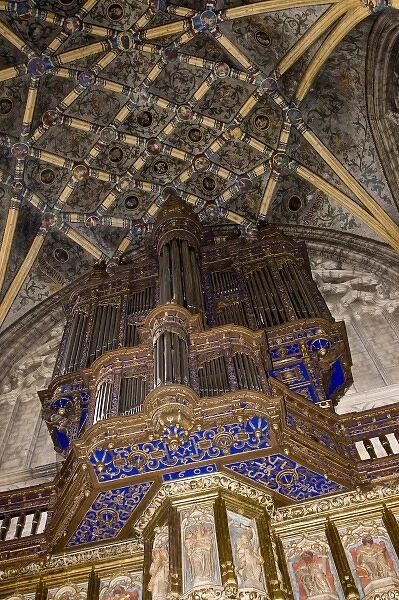 Belgium, Liege, church pipe organ