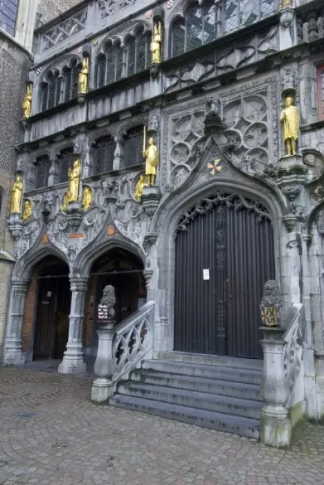 Framed Print : Belgium, West Flanders, Bruges, Exterior of the Basilica of the Holy Blood Framed Print : Belgium, West Flanders, Bruges, Exterior of the Basilica of the Holy Blood