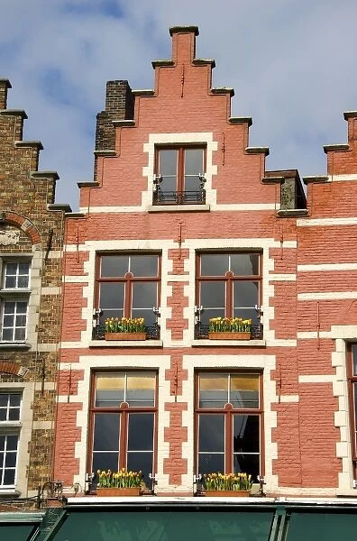 Belgium, West Flanders, Bruges, Guild house in Market Square
