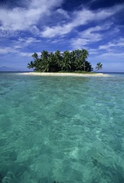 Framed Print : Belize, Barrier Reef, Unnamed island or cay
