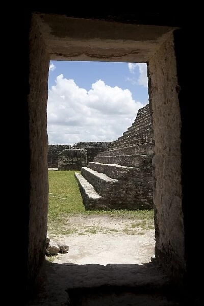 Belize, looking at Mayan ruins