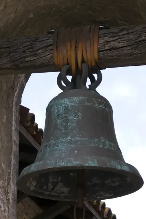 Framed Print : Bell from The Great Stone Church bell tower at the Mission San Juan Capistrano, California Framed Print : Bell from The Great Stone Church bell tower at the Mission San Juan Capistrano, California